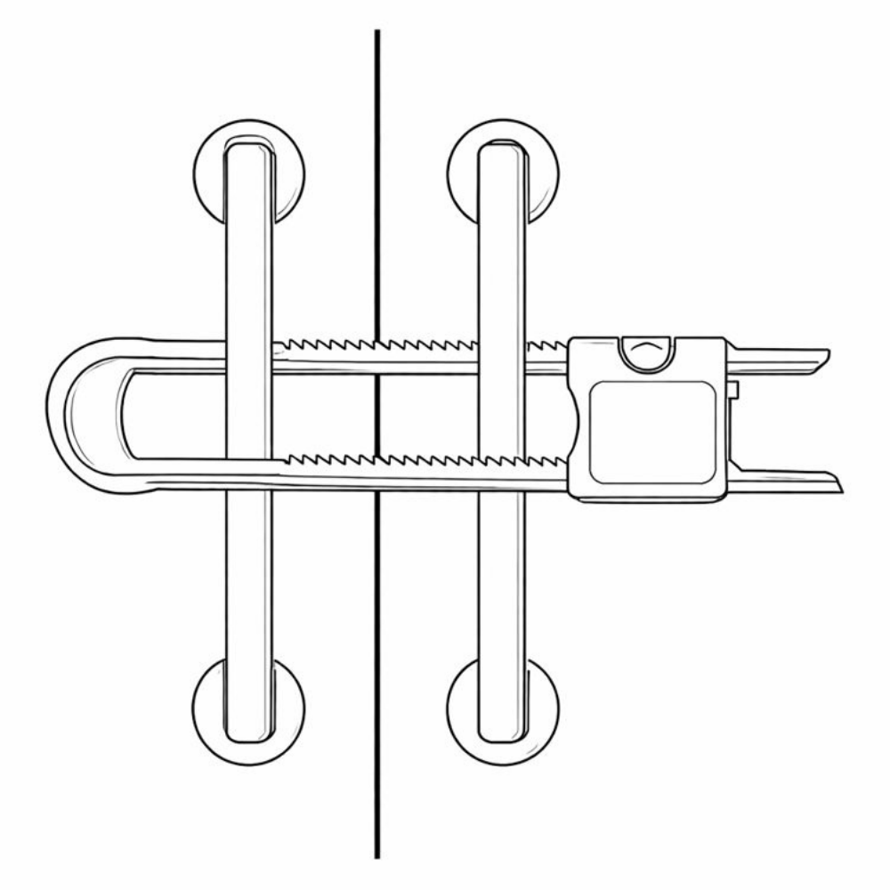 Kit 2Pcs Trava Armário Plástico