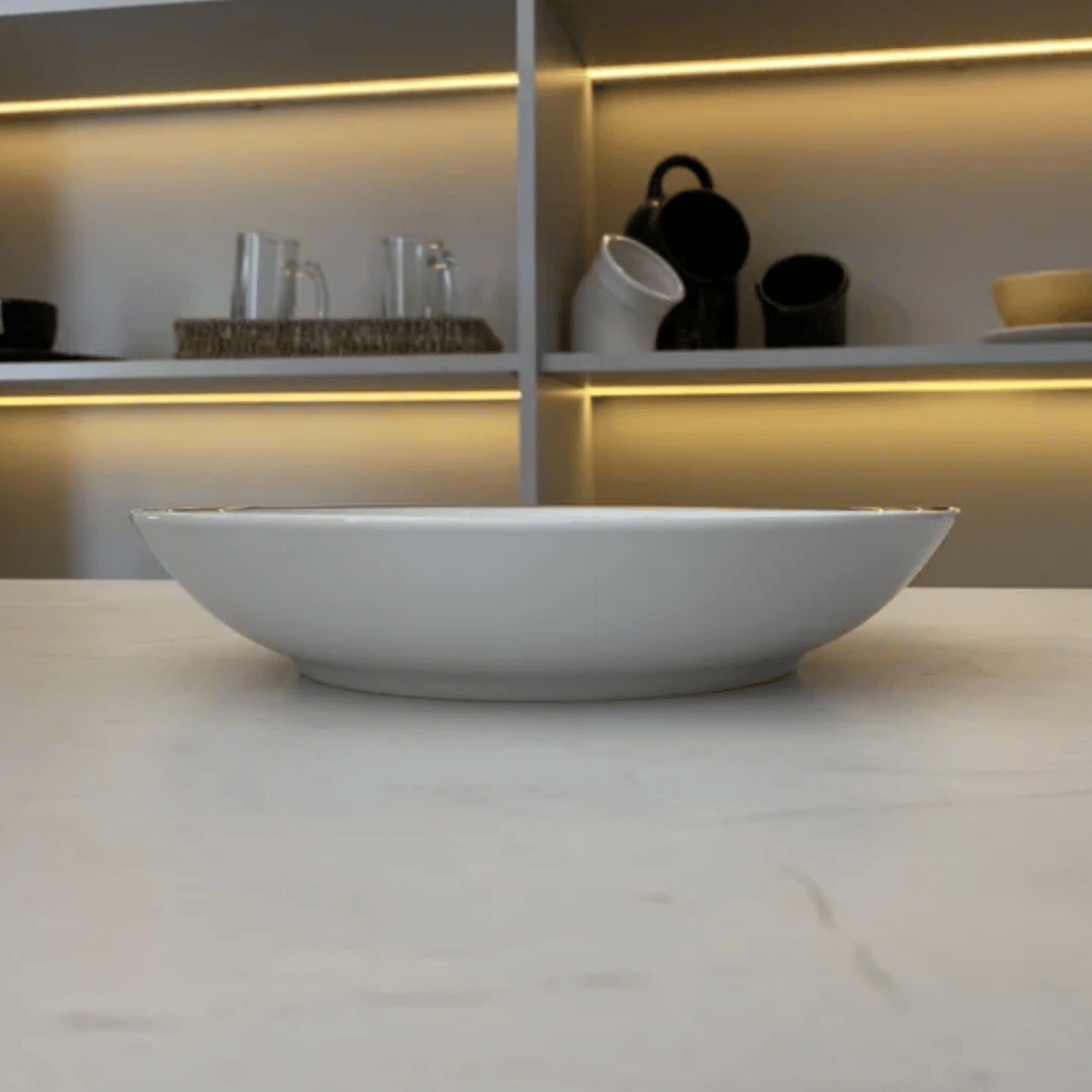 Prato Fundo Legacy Gold 20,5cm Branco Full Fit