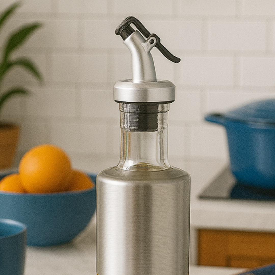 Porta Azeite Em Vidro 300Ml Com Dosador Chazak