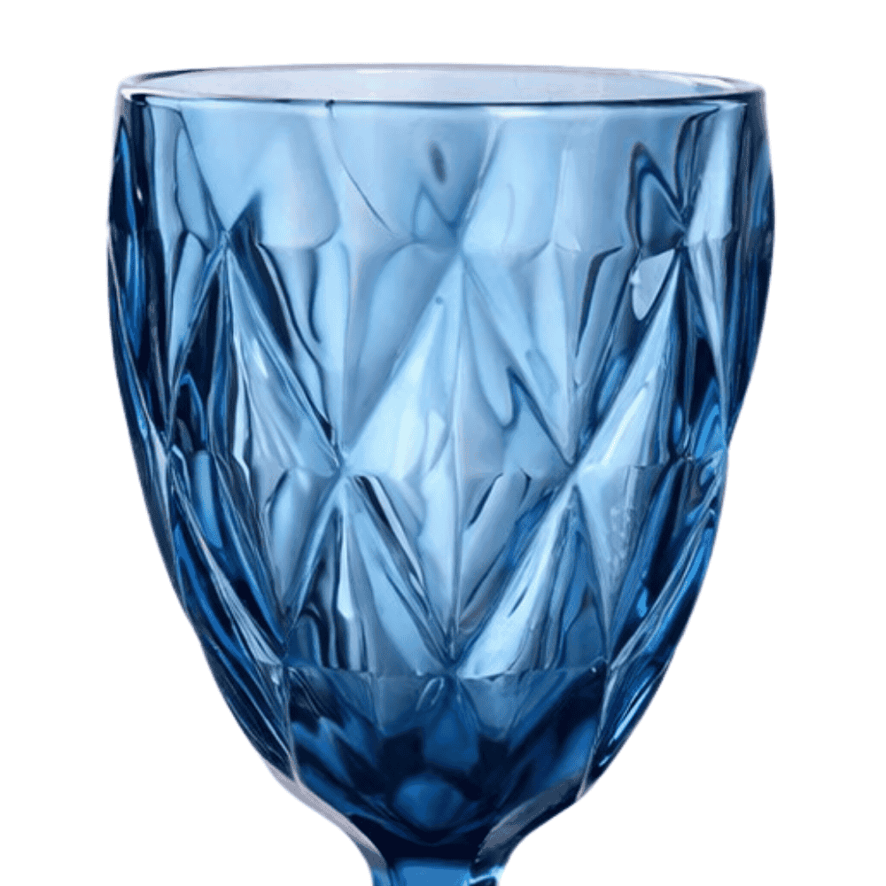 Taça De Vidro 340Ml Azul Chazak