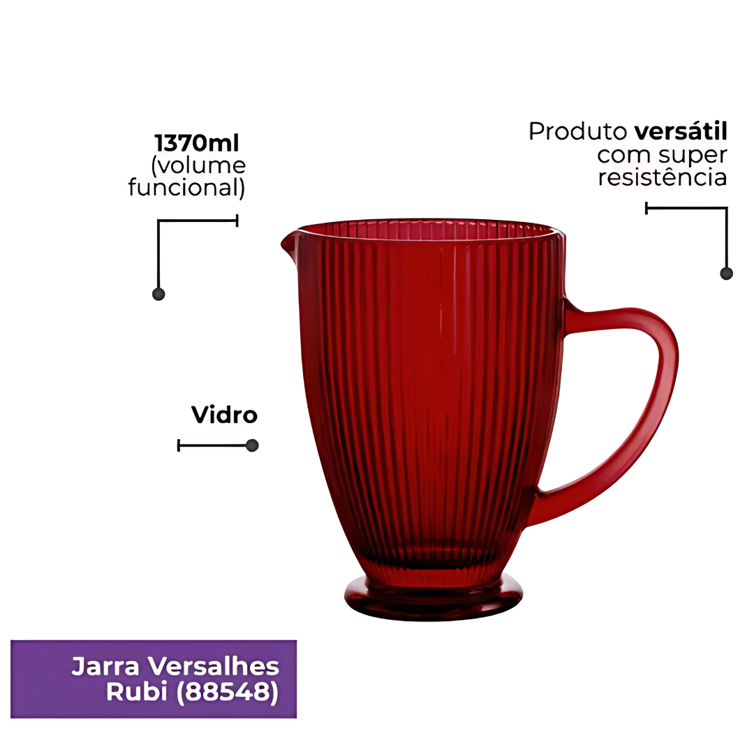 Jarra Versailhes Rubi 1,37Lt