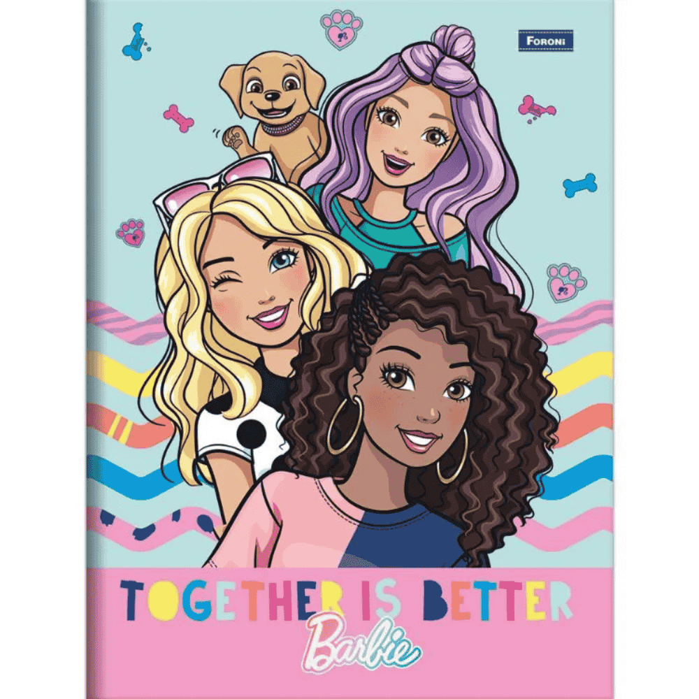 Caderno Brochura Capa Dura 80 Folhas Barbie Foroni
