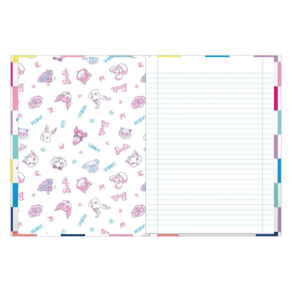 Caderno Brochura Capa Dura 80 Folhas Barbie Foroni