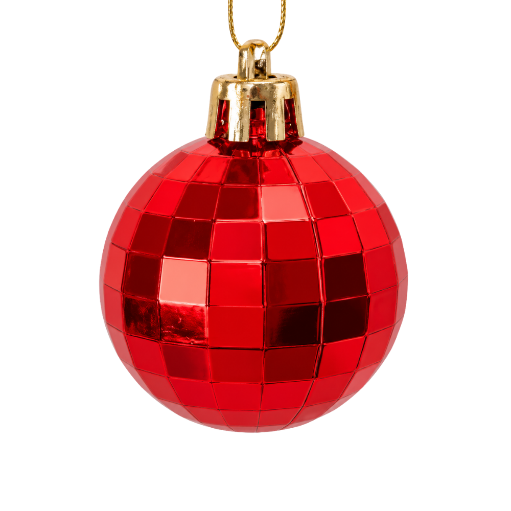 Bola Decorativa para Árvore de Natal Vermelha 4cm 4 Peças Multiart