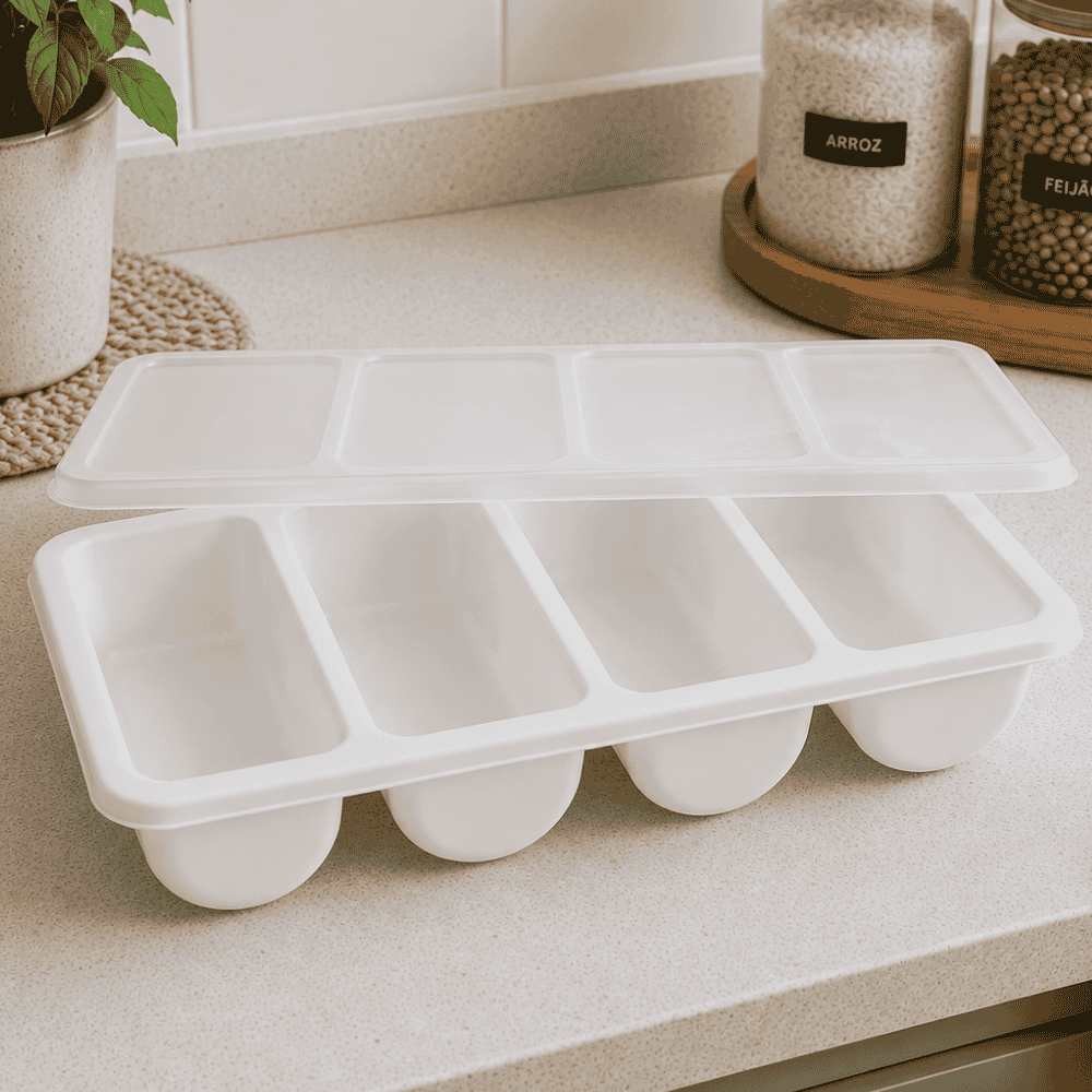 Organizador Biopratika com Tampa Branco Pleion