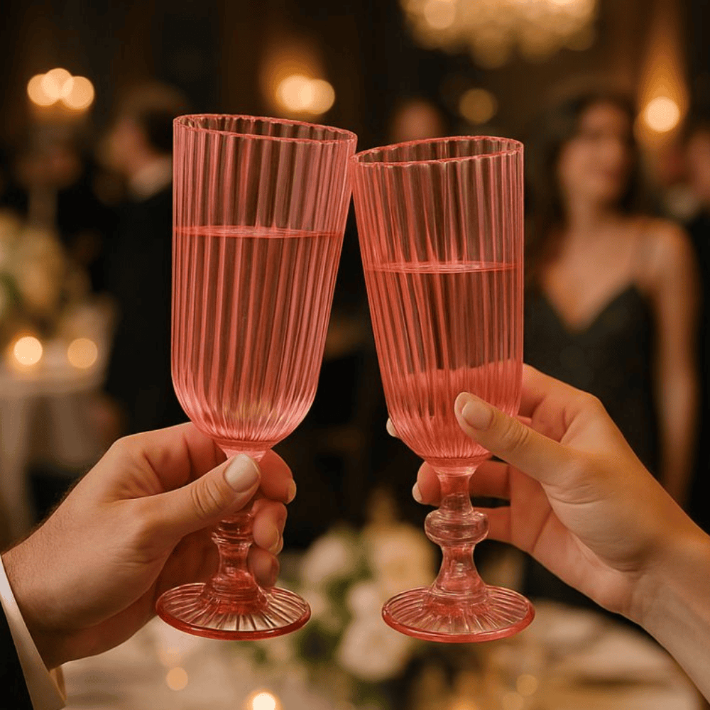 Taça Champanhe Versalhes Rosa 160Ml