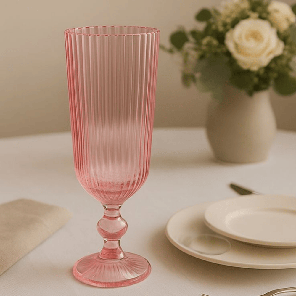Taça Champanhe Versalhes Rosa 160Ml