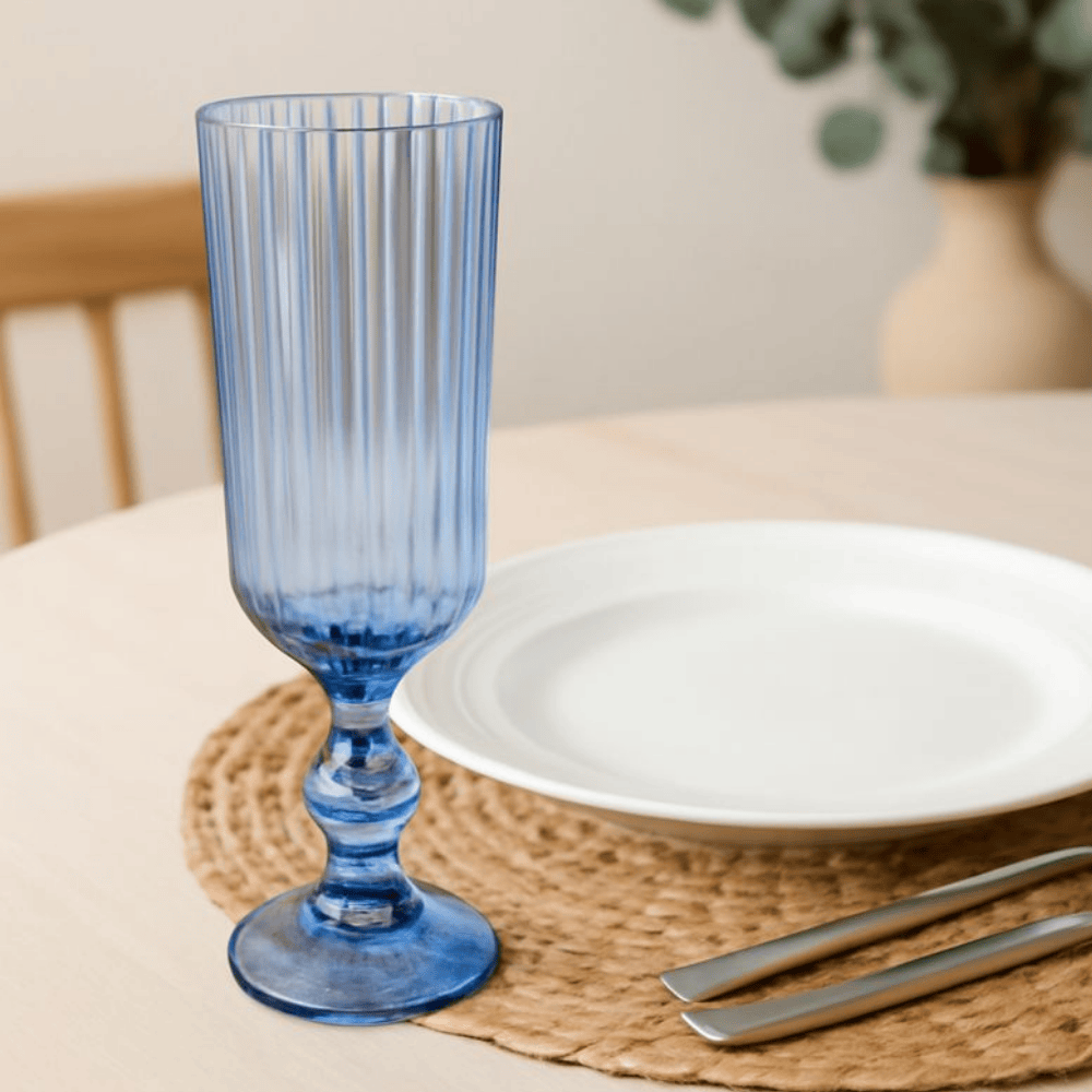 Taça Champanhe Versalhes Azul 160Ml