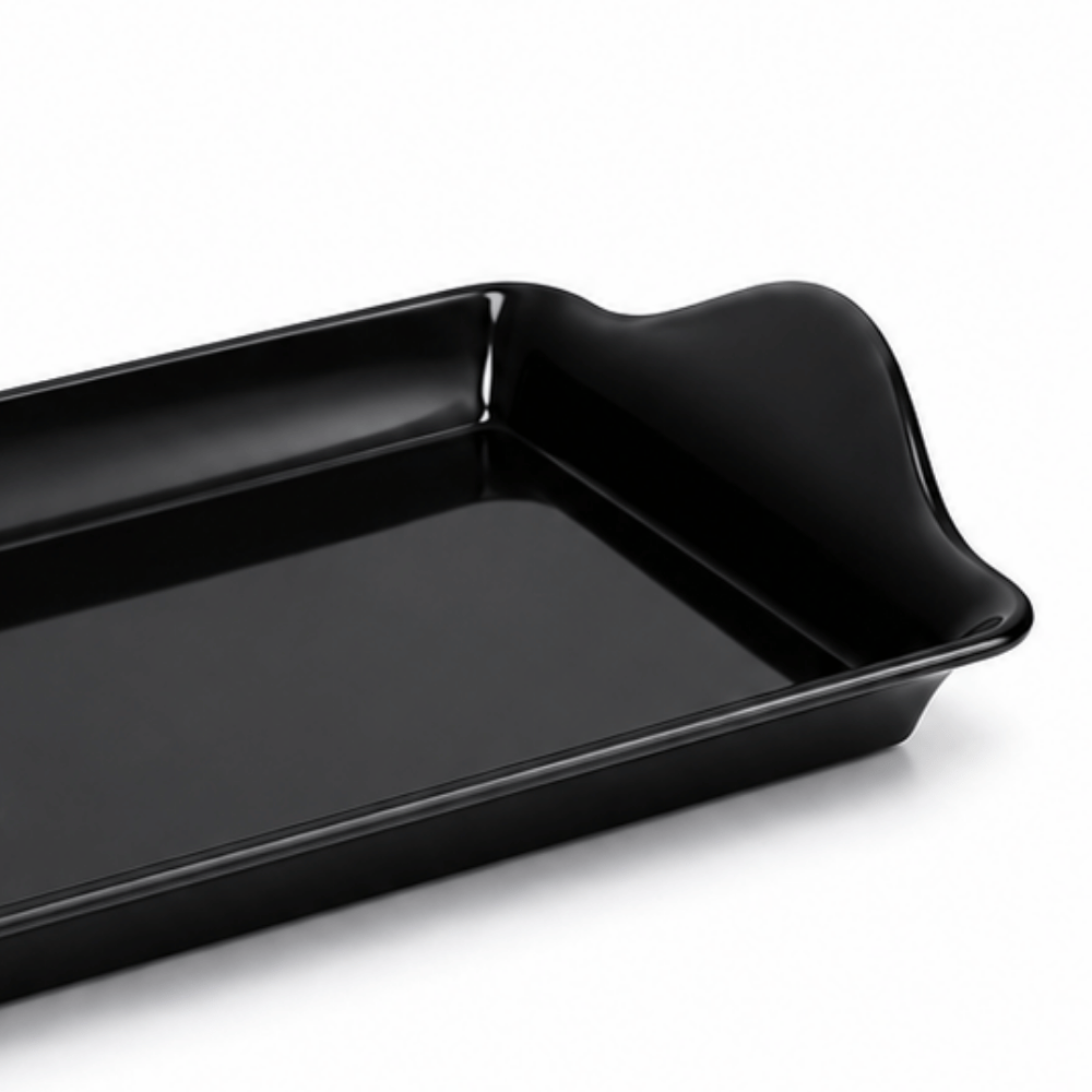Bandeja Retangular Preta 38x16cm UZ