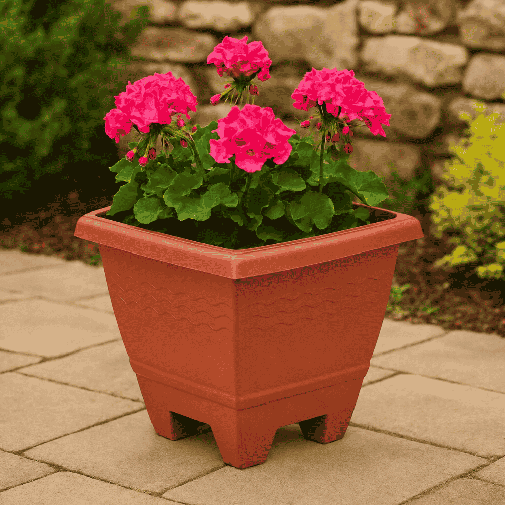 Vaso Quadrado Grande Cerâmico 14,5LT Plasnew