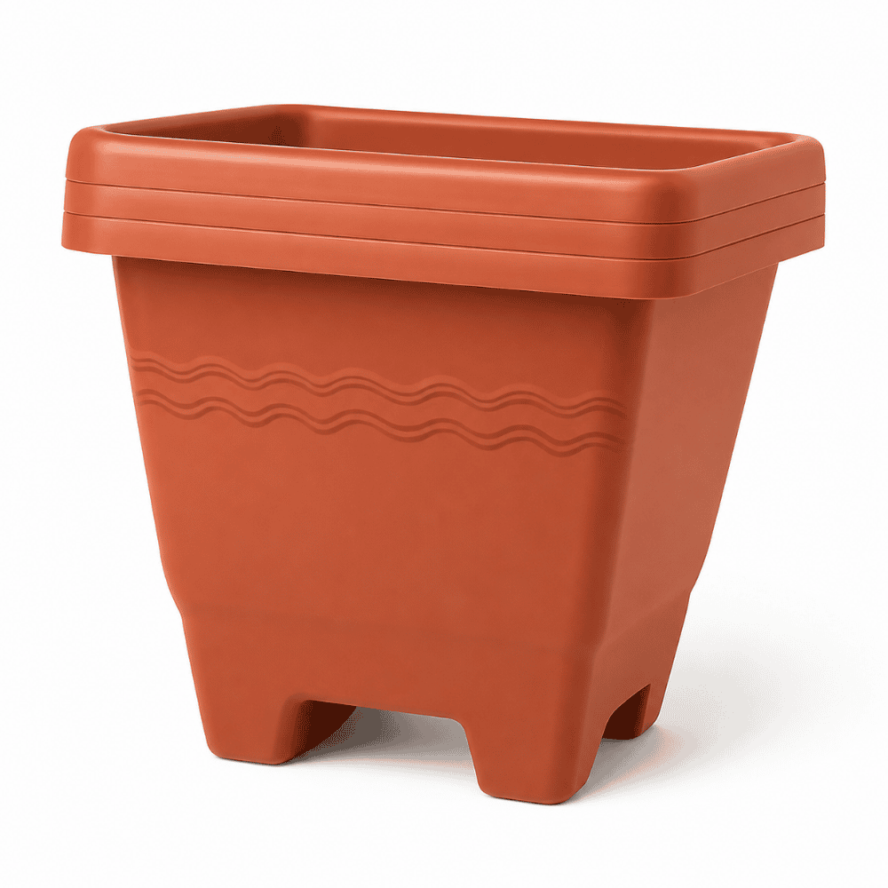 Vaso Quadrado Grande Cerâmico 14,5LT Plasnew