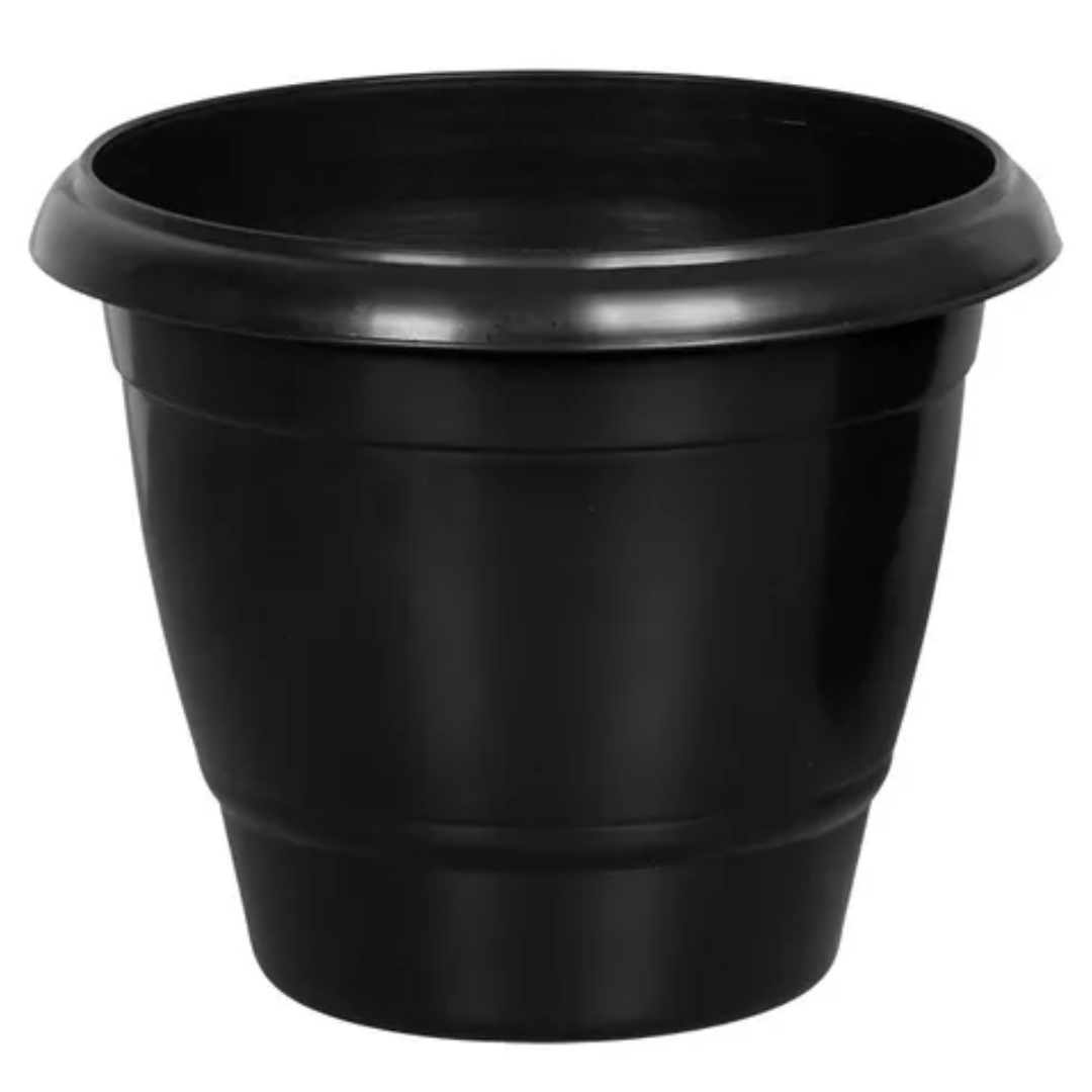 Vaso Redondo Médio Preto 14,5L Plasnew