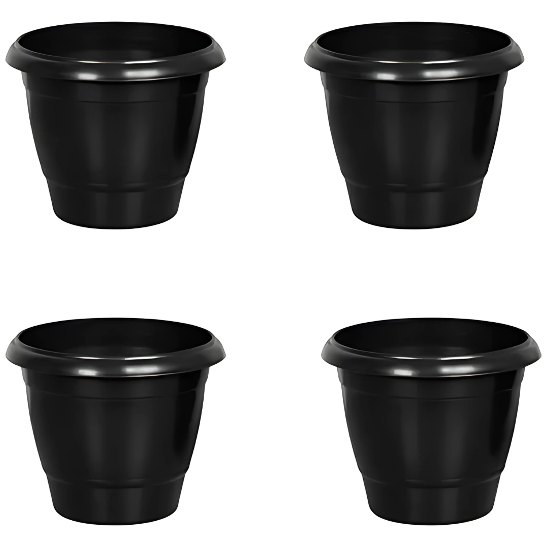 Vaso Redondo Grande Preto 21,5L Plasnew