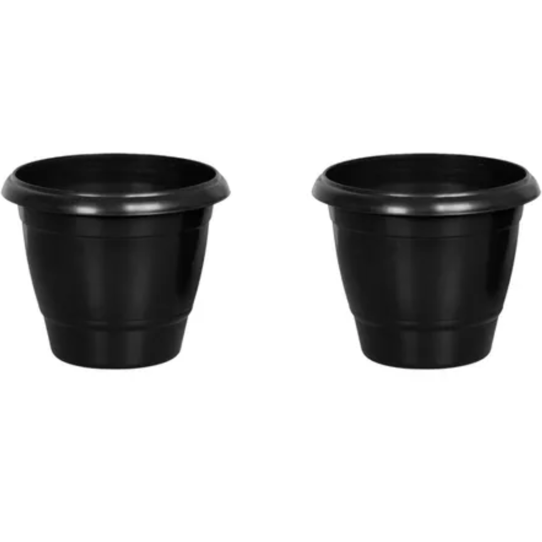 Vaso Redondo Grande Preto 21,5L Plasnew
