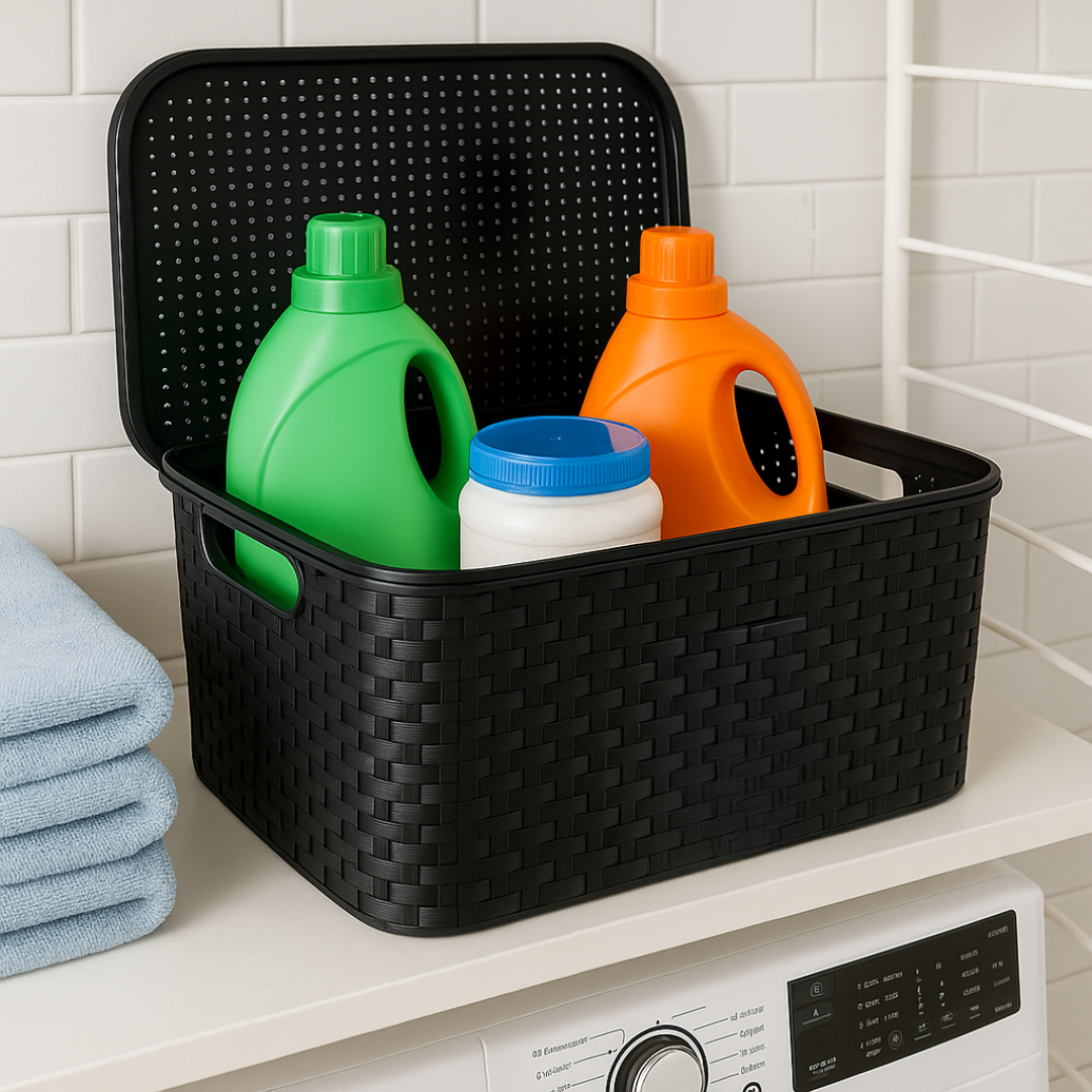 Organizador Rattan Preto N1 Plasnew
