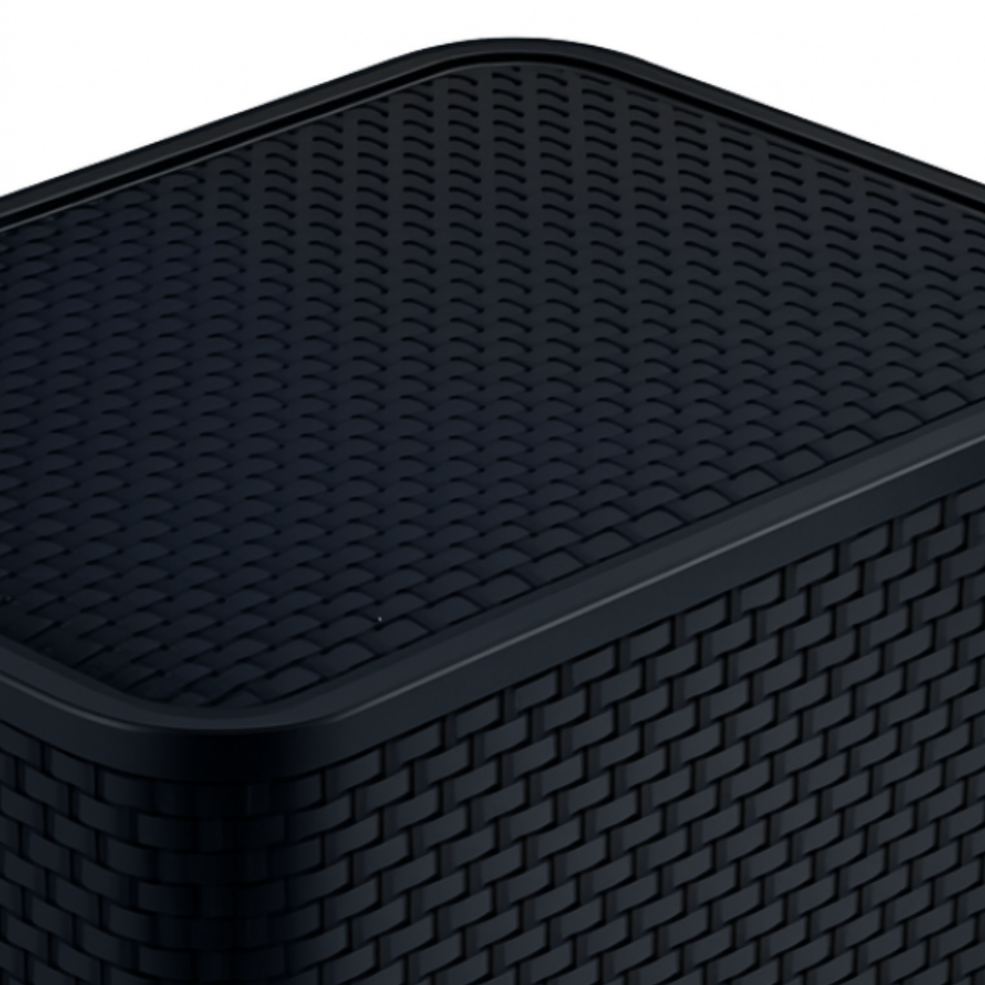 Organizador Rattan Preto N1 Plasnew