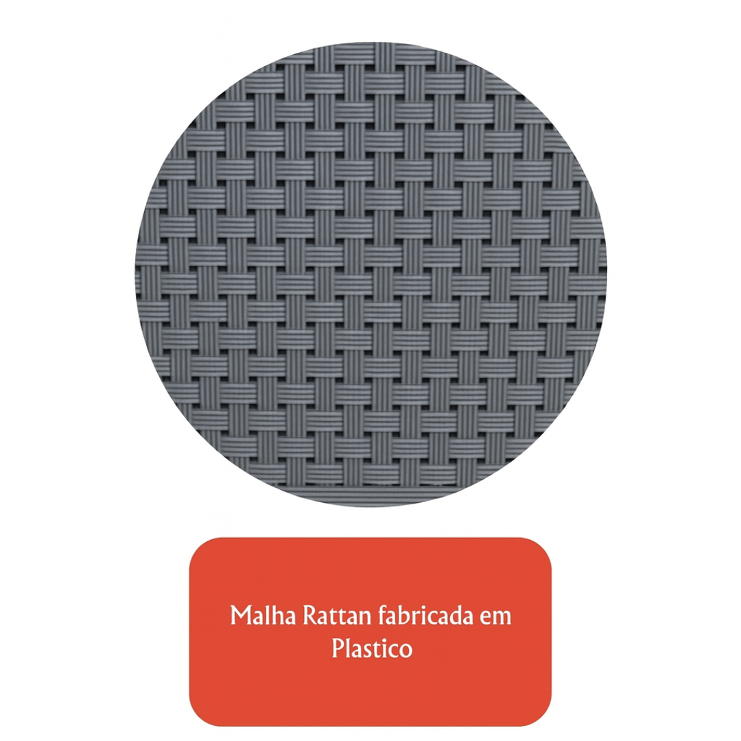 Organizador Rattan Cinza N2 Plasnew