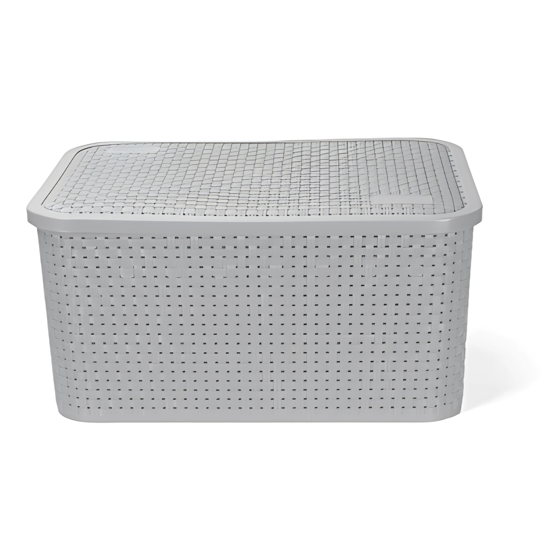 Organizador Rattan Cinza N4 Plasnew