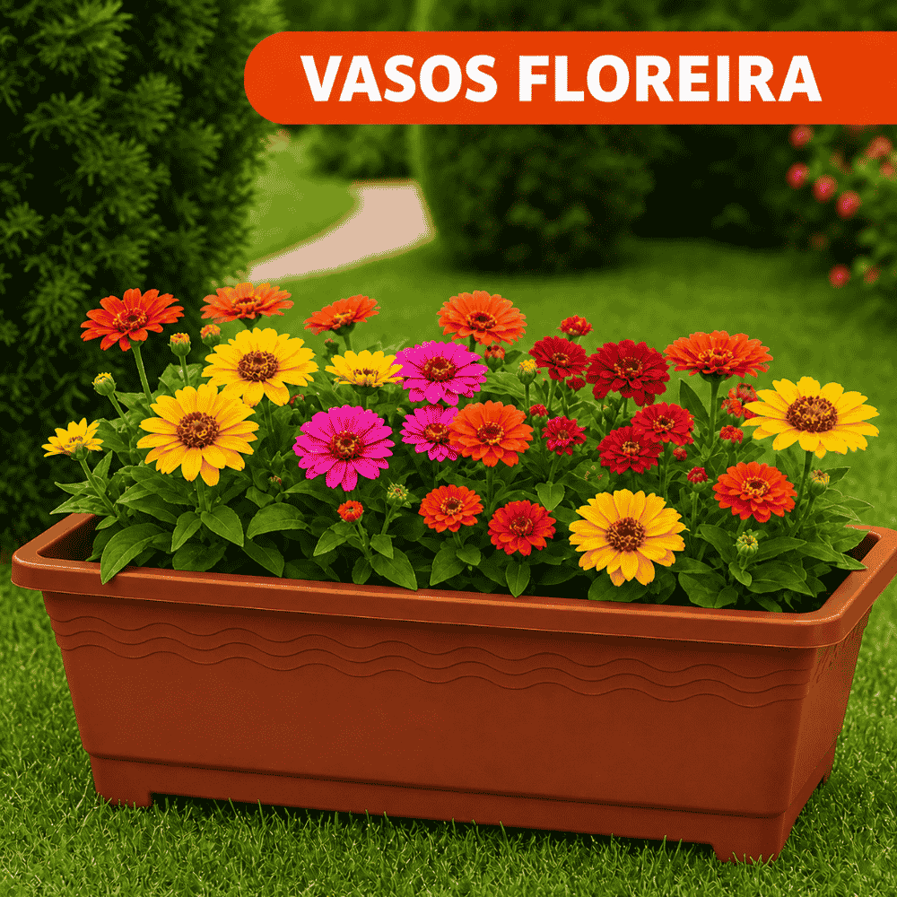 Floreira Média Preta 3,5L Plasnew