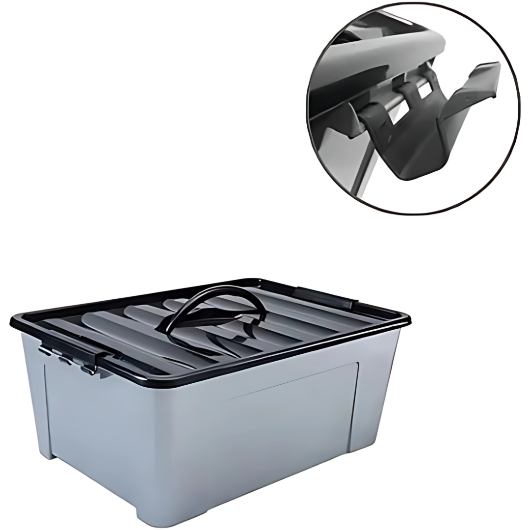 Container Plástico Cinza 12,4L N2 Plasnew