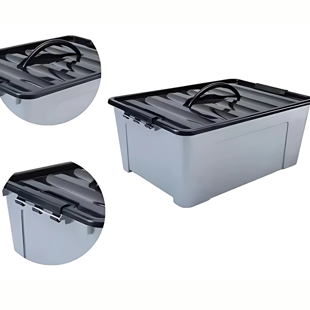 Container Plástico Cinza 12,4L N2 Plasnew