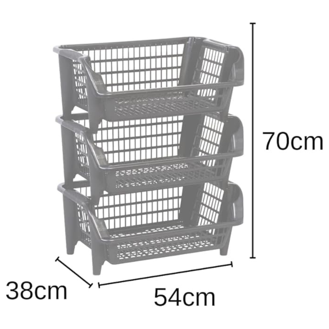 Organizador Empilhavel Prata Plasnew