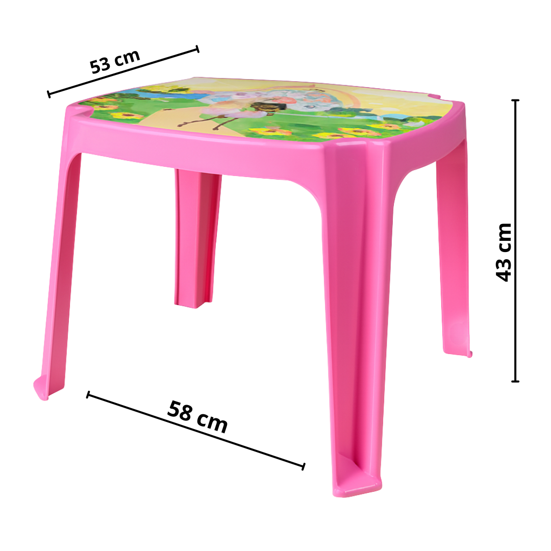 Mesa Infantil Rosa/Label Princesa Plasnew