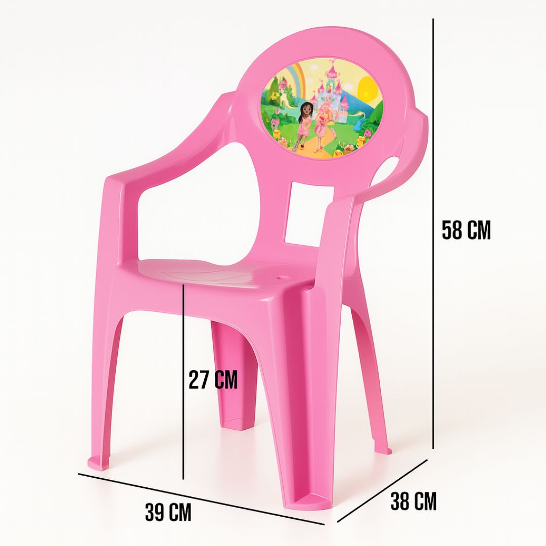 Poltrona Infantil Rosa/Label Princesas Plasnew