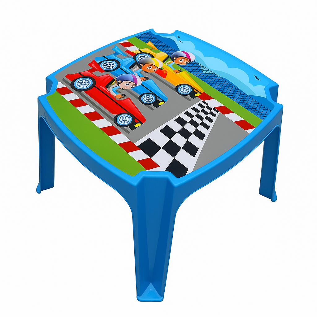 Mesa Infantil Azul/Label Carros Plasnew