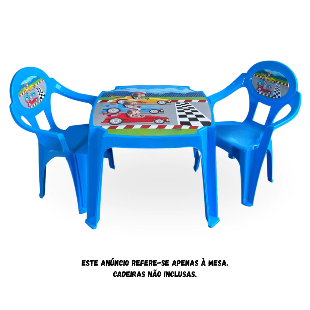 Mesa Infantil Azul/Label Carros Plasnew