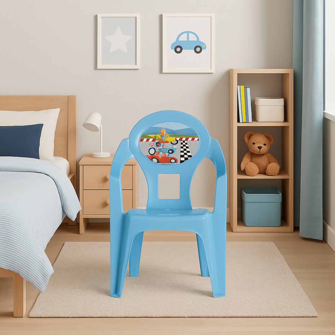 Poltrona Infantil Azul/Label Carros Plasnew