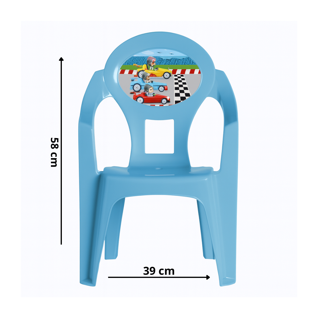 Poltrona Infantil Azul/Label Carros Plasnew