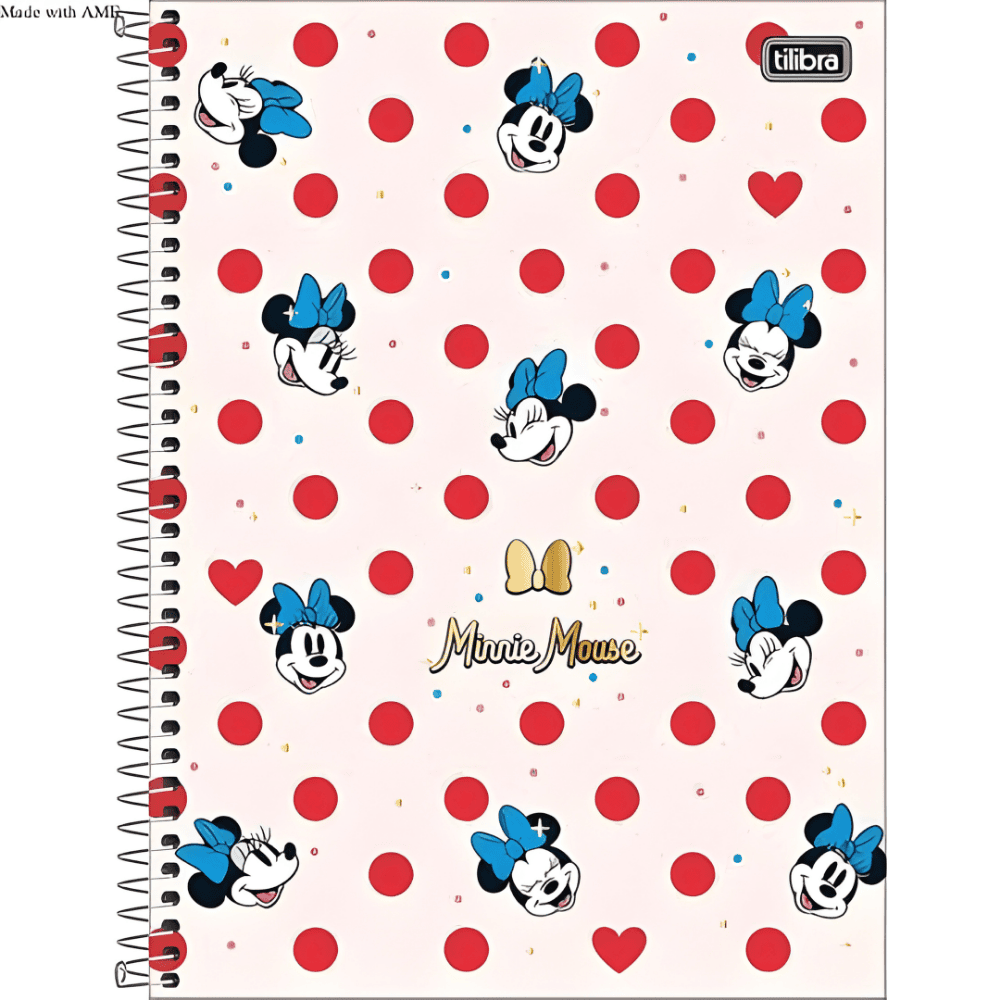 Caderno CD Universitário Minnie Fit 1 Matéria 80 Folhas Tilibra