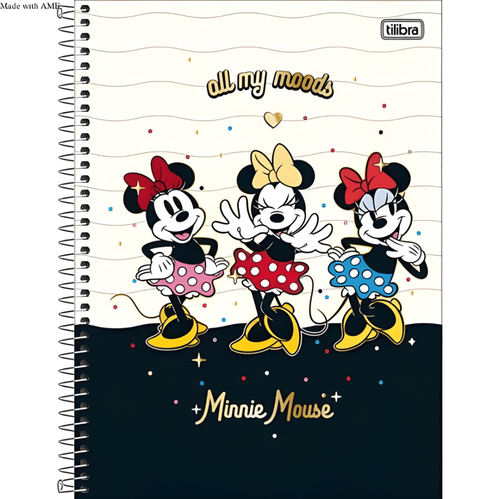 Caderno CD Universitário Minnie Fit 1 Matéria 80 Folhas Tilibra