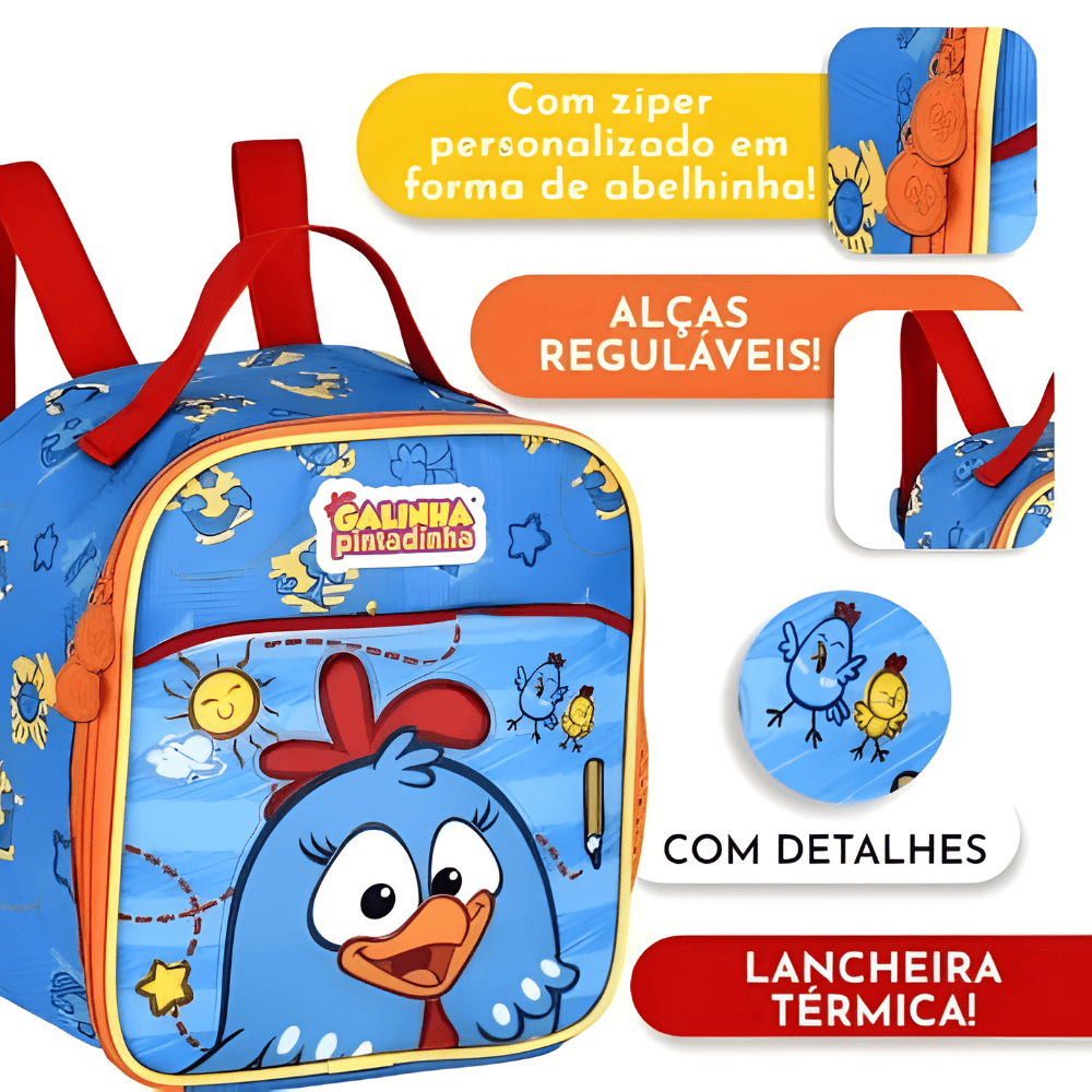 Lancheira Térmica Galinha Pintadinha
