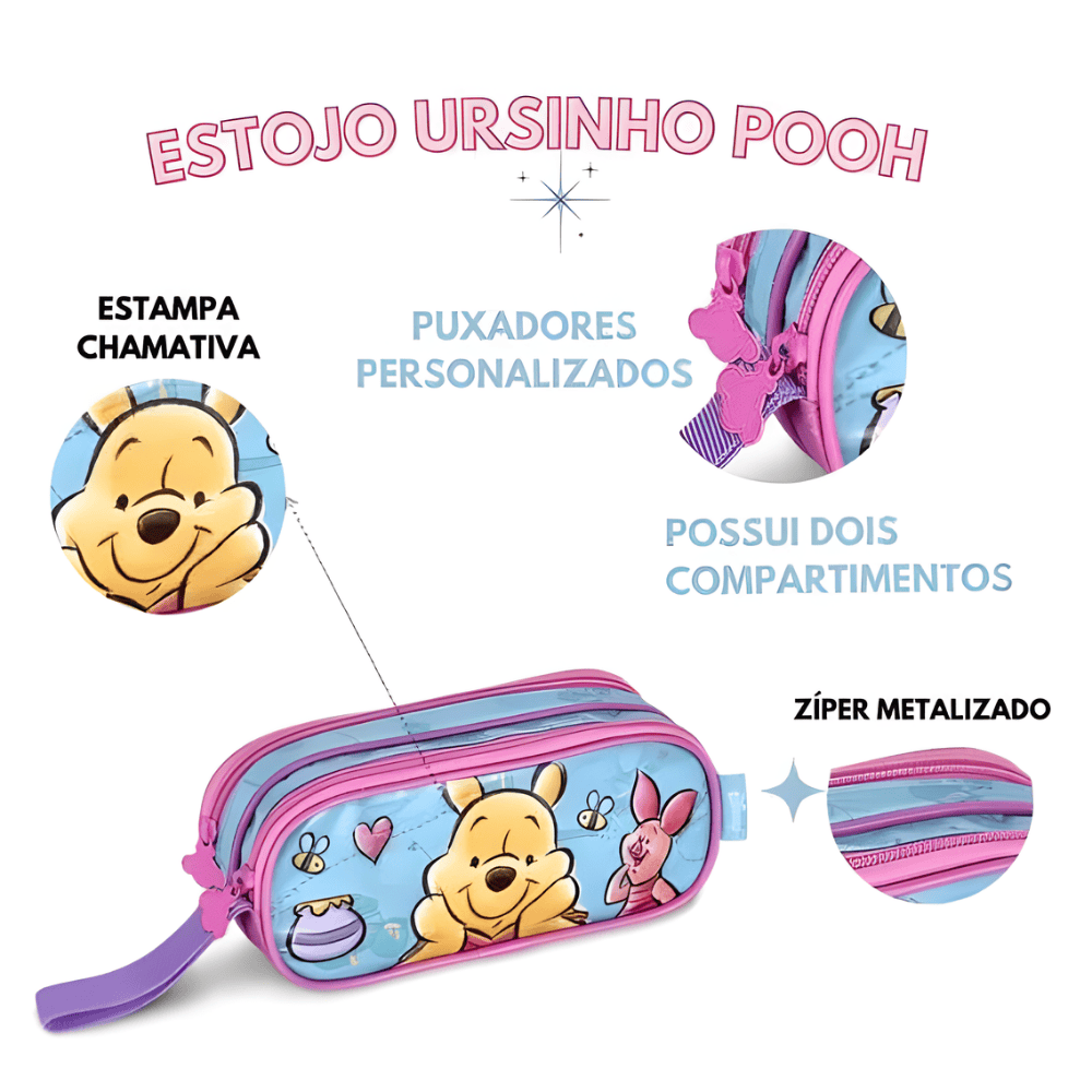 Estojo Duplo Ursinho Pooh Clio