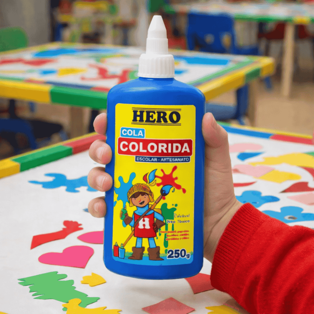 Cola Colorida Azul 250G Hero