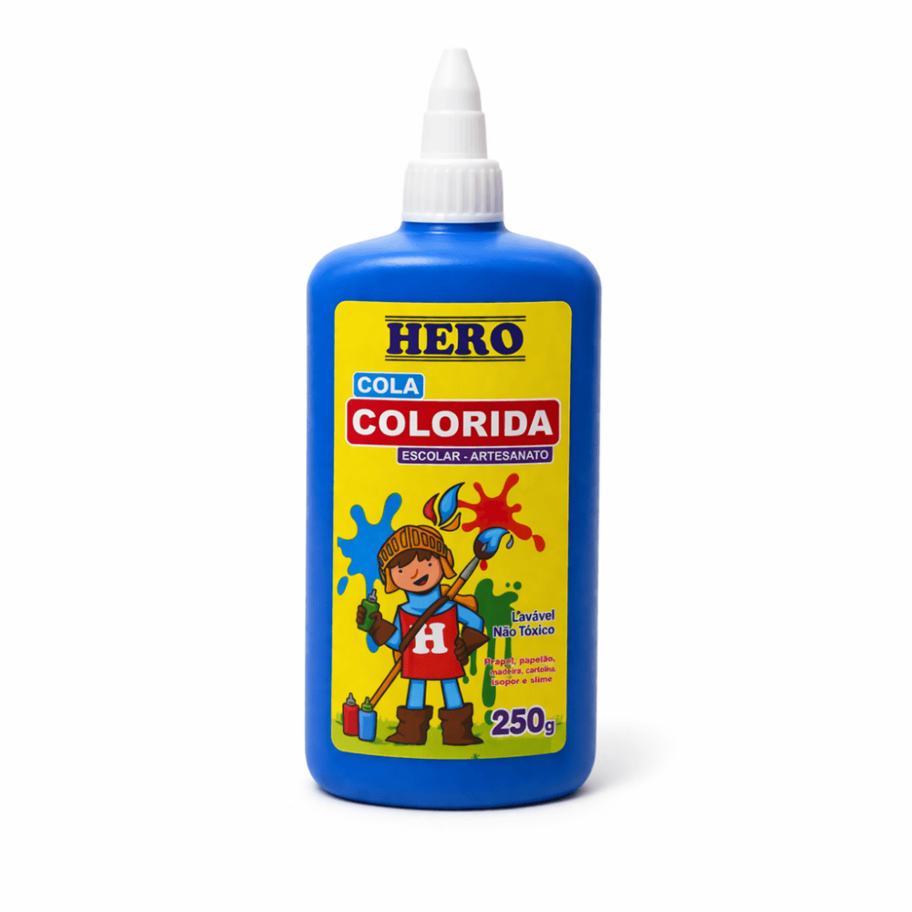 Cola Colorida Azul 250G Hero