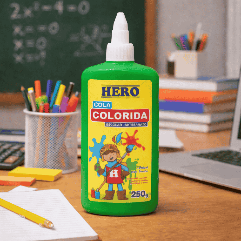 Cola Colorida Verde 250G Hero