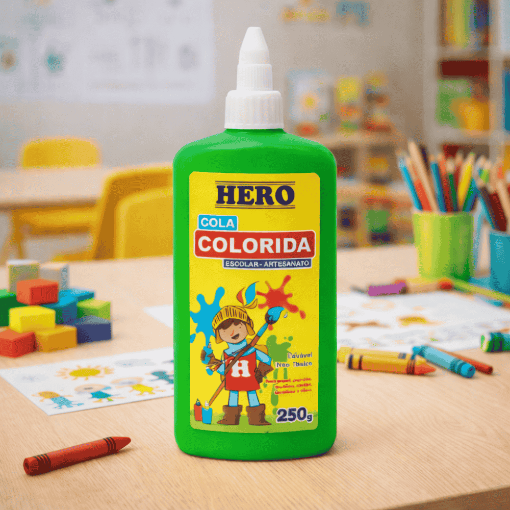 Cola Colorida Verde 250G Hero