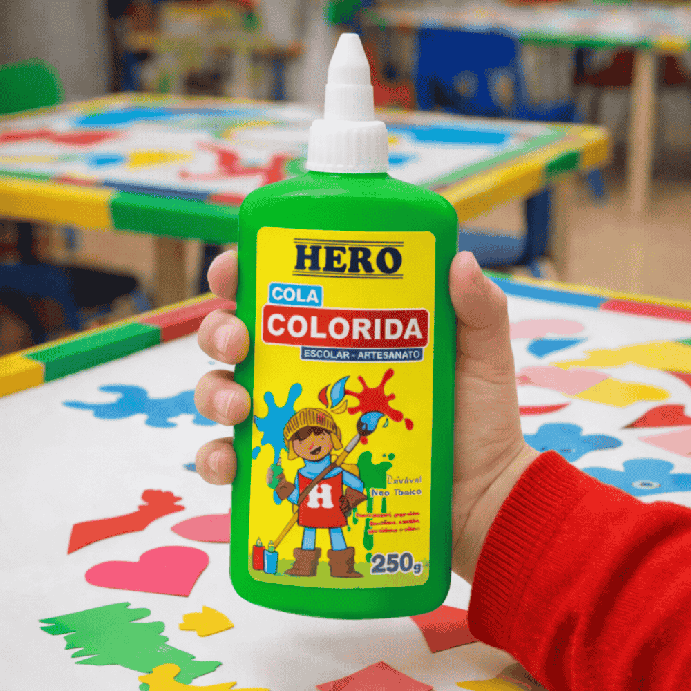 Cola Colorida Verde 250G Hero