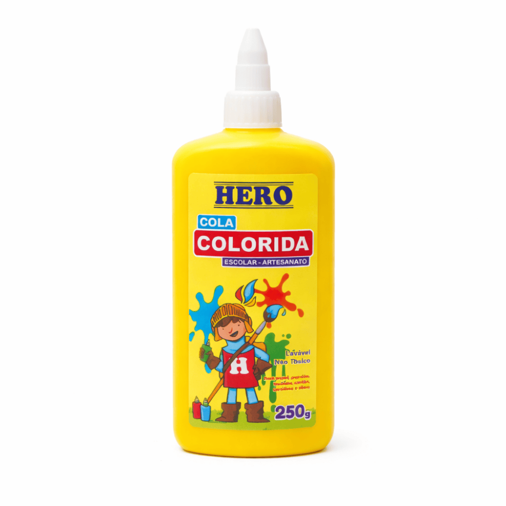 Cola Colorida Amarela 250G Hero