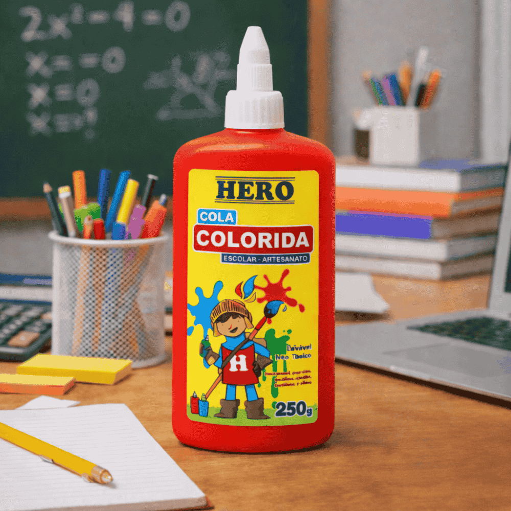 Cola Colorida Vermelha 250G Hero