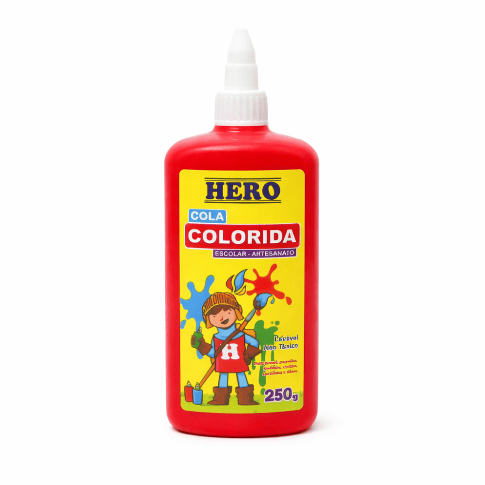 Cola Colorida Vermelha 250G Hero