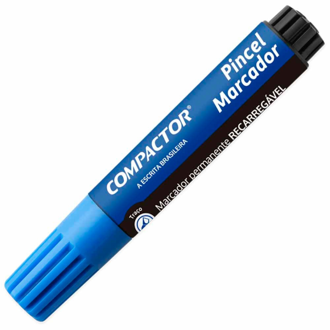Pincel Marcador Azul Compactor