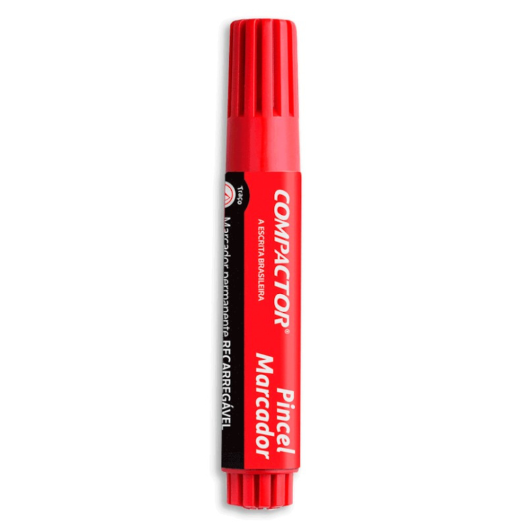 Pincel Marcador Vermelho Compactor