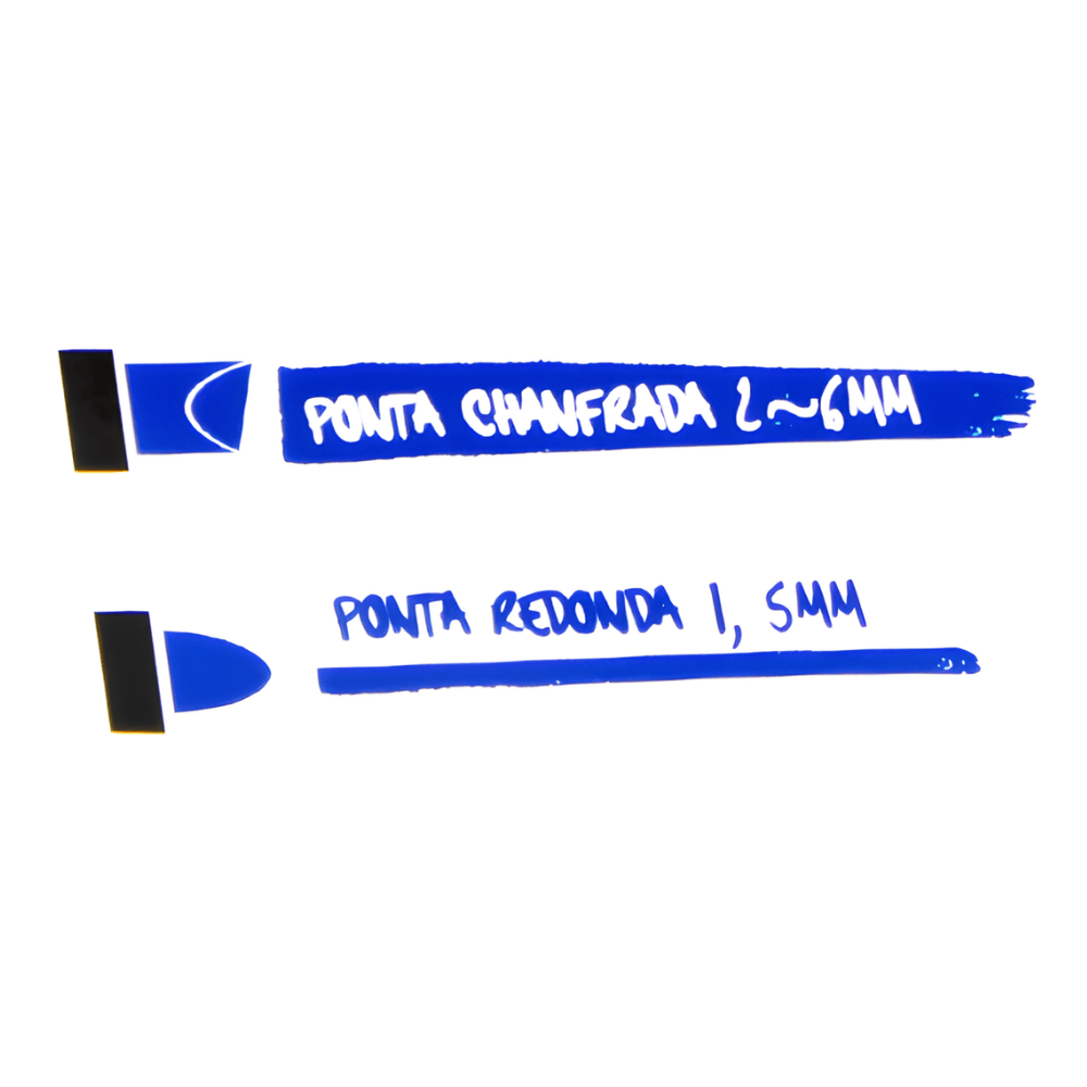 Marcador Permanente Duplo Azul Yins