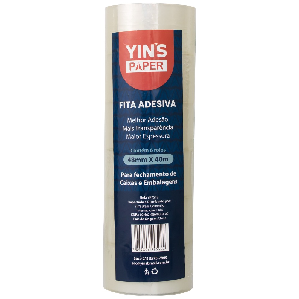 Fita Adesiva Transparente 48Mm X 40M Yins