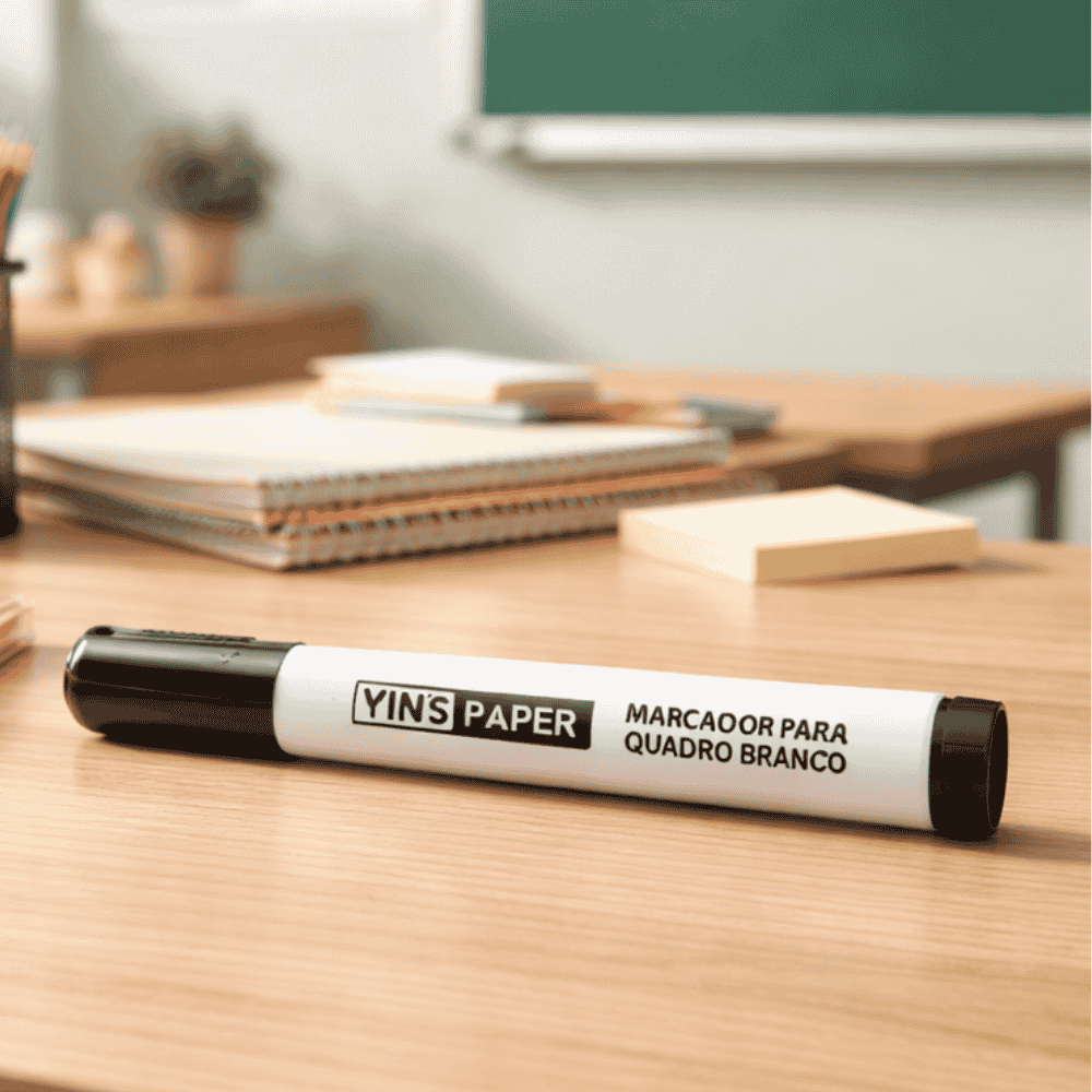 Marcador Para Quadro Branco Recarregável Preto Yins