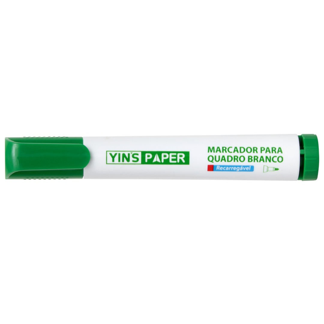 Marcador Para Quadro Branco Recarregável Verde Yins